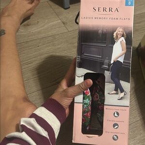 Serra Ladies Memory Foam Flats